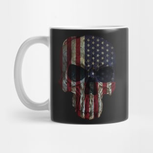 US FLAG SKULL Mug